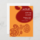 赤いインディアン日付の保存 案内ポストカード (正面/裏面)