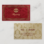 赤いインディアン結婚ズ – レジストリカード/名刺 エンクロージャーカード (正面/裏面)