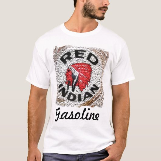 赤いインディアン、レトロの広告 Tシャツ (正面)