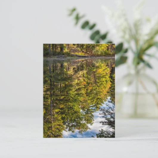 赤いイーグル池の反射 |白い山 ポストカード (スタンド正面)