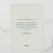 赤いウィンターベリーと様々な離れクリスマス 箔シーズンカード (裏面)