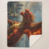 赤いウェールズのドラゴンがロンドンを恐怖に陥れる シェルパブランケット (正面)