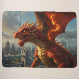 赤いウェールズのドラゴンがロンドンを恐怖に陥れる シェルパブランケット