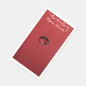 赤いウォータードロップキッチンタオル (コーナー)