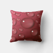 赤いウォータードロップパターン クッション (裏面)
