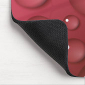 赤いウォータードロップパターン マウスパッド (コーナー)