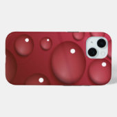 赤いウォータードロップパターン Case-Mate iPhoneケース (裏面 (横))