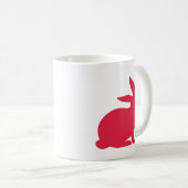 赤いウサギ コーヒーマグカップ (正面右)