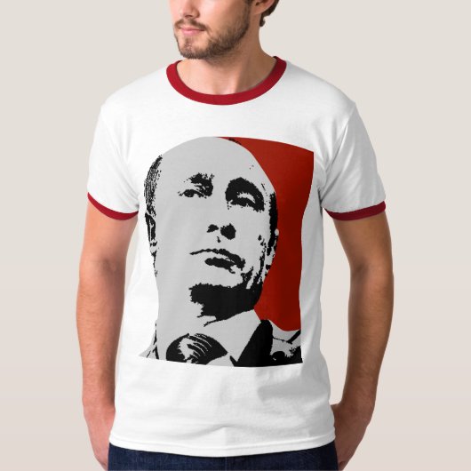 赤いウラジーミル・プーチン Tシャツ (正面)