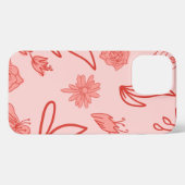 赤いエステティックの壁紙はこちら iPhoneケース (裏面横)