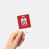 赤いエステ実在ートエージェントのフォトロゴバッジ バッジ (Handheld)