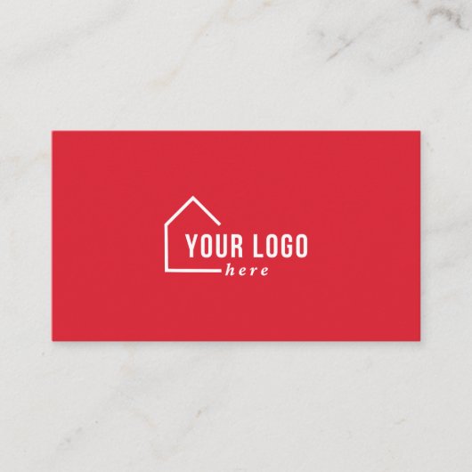 赤いエステ実在ートロゴ写真QRコード名刺 名刺 (正面)