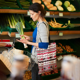 赤いエスニックのトートバッグ トートバッグ