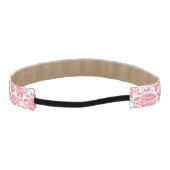 赤いエスニック象のパターン アスレチックヘッドバンド (裏面)