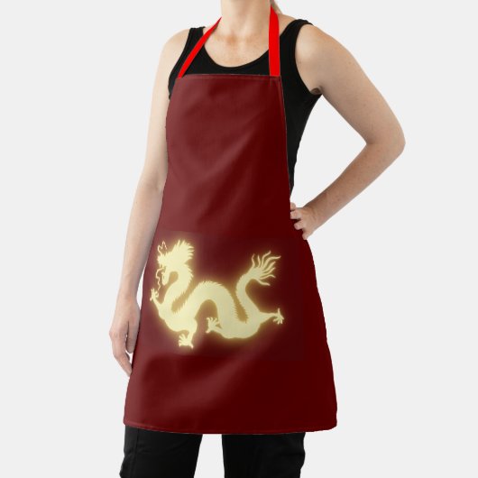 赤いエプロンと金ゴールド詳細中国の新 エプロン (インサイチュ)