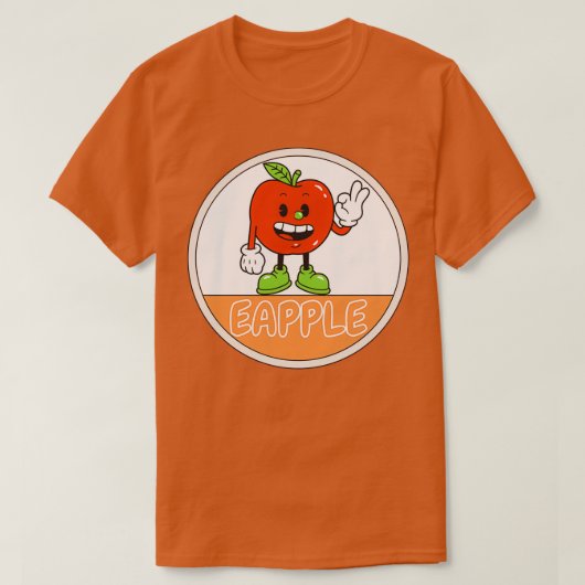 赤いエリおもしろいンゴ Tシャツ (デザイン正面)