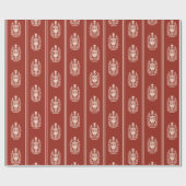 赤いエレガントくるみ割り ラッピングペーパー (フラット)