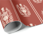 赤いエレガントくるみ割り ラッピングペーパー (ロールコーナー)