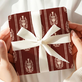 赤いエレガントくるみ割り ラッピングペーパー