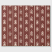 赤いエレガントくるみ割り ラッピングペーパー (フラット)