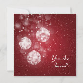 赤いエレガントなベビーシャワーのお祝いのつまらないもの 招待状 (裏面)