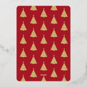 赤いエレガントアーチ写真 箔シーズンカード (裏面)