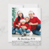 赤いエレガントクリスマスくるみ割り シーズンカード (裏面)