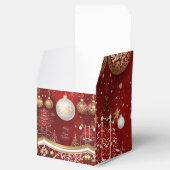 赤いエレガントクリスマスツリーとボールホリデー フェイバーボックス (オープン)