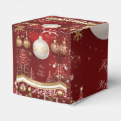 赤いエレガントクリスマスツリーとボールホリデー フェイバーボックス (裏面サイド)