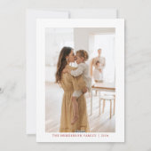 赤いエレガントクリスマスツリーの水の色のカスタム写真 シーズンカード (裏面)