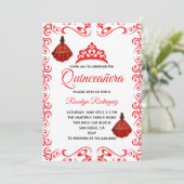 赤いエレガントク王室のンチェニェラの誕生日 招待状 (スタンド正面)