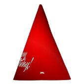 赤いエレガントグラデーションw文字 パーティーハット (右)