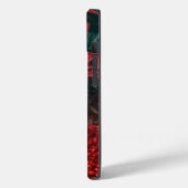 赤いエレガントグリッター花店iPhone 14ケース。 Case-Mate iPhoneケース (裏面 / 左)