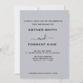 赤いエレガントケシの花フローラ結婚 招待状 (裏面)