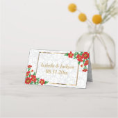 赤いエレガントケシの花 プレイスカード (裏面)