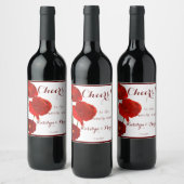 赤いエレガントケシ ワインラベル (ボトル)