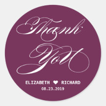 赤いエレガントスクリプトサンキュー結婚式の引き出物