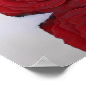 赤いエレガントバラのアルファベットの座席表 ポスター (角)