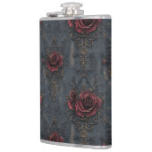 赤いエレガントバラのヴィンテージゴシック模様 フラスク (左)