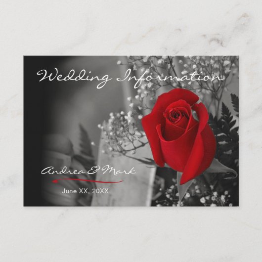 赤いエレガントバラの情報エンクロージャカード エンクロージャーカード (正面)