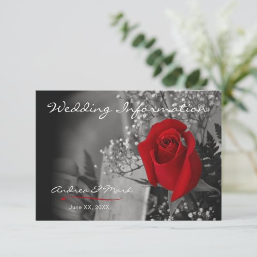 赤いエレガントバラの情報エンクロージャカード エンクロージャーカード (スタンド正面)