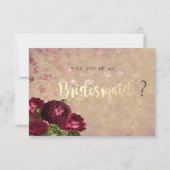 赤いエレガントバラの落ち葉る 招待状 (正面)