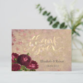 赤いエレガントバラの落下葉サンキューカード サンキューカード (スタンド正面)