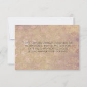 赤いエレガントバラの落下葉サンキューカード サンキューカード (裏面)