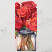 赤いエレガントバラ結婚ズのメニュー メニュー (裏面)