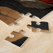 赤いエレガントバラ ジグソーパズル (側面)