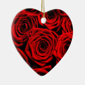 赤いエレガントバラ セラミックオーナメント (右)
