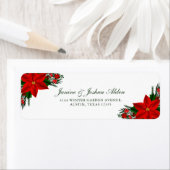 赤いエレガントフローラポインセチアパイン離れグリーリー ラベル (インサイチュ)