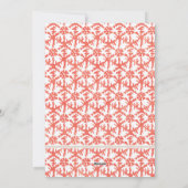 赤いエレガントフローラミニマルオーナメント シーズンカード (裏面)