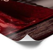 赤いエレガントベルベットのカーテンにバニーガール ポスター (コーナー)